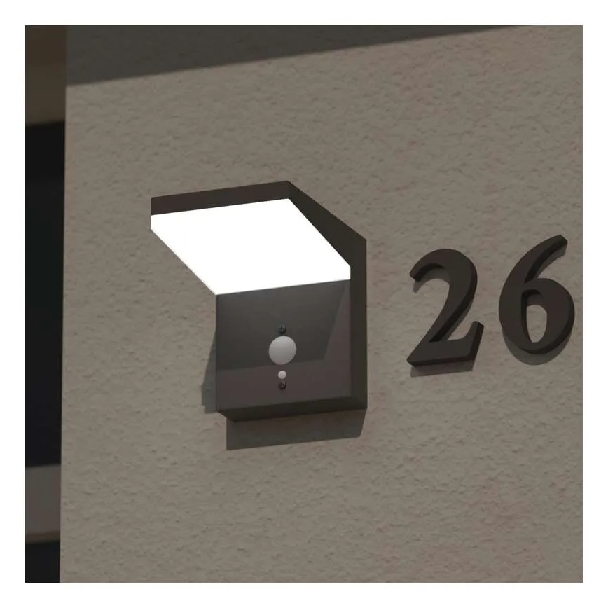 LED Solar wall light with sensor LED/4,4W/3,7V 2200 mAh IP44