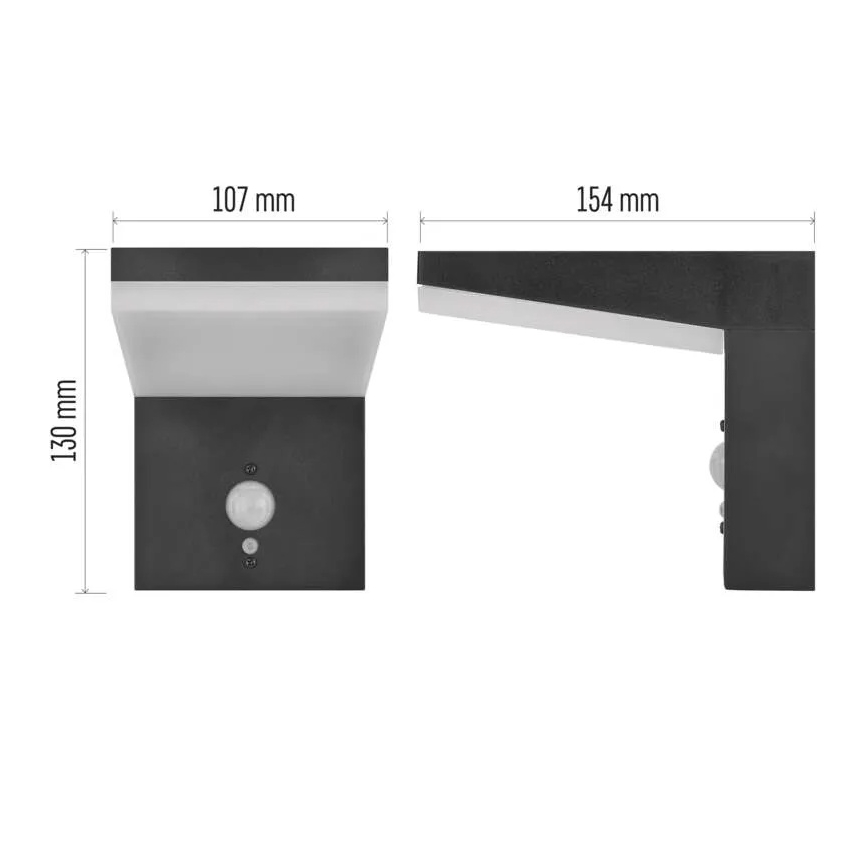 LED Solar wall light with sensor LED/4,4W/3,7V 2200 mAh IP44