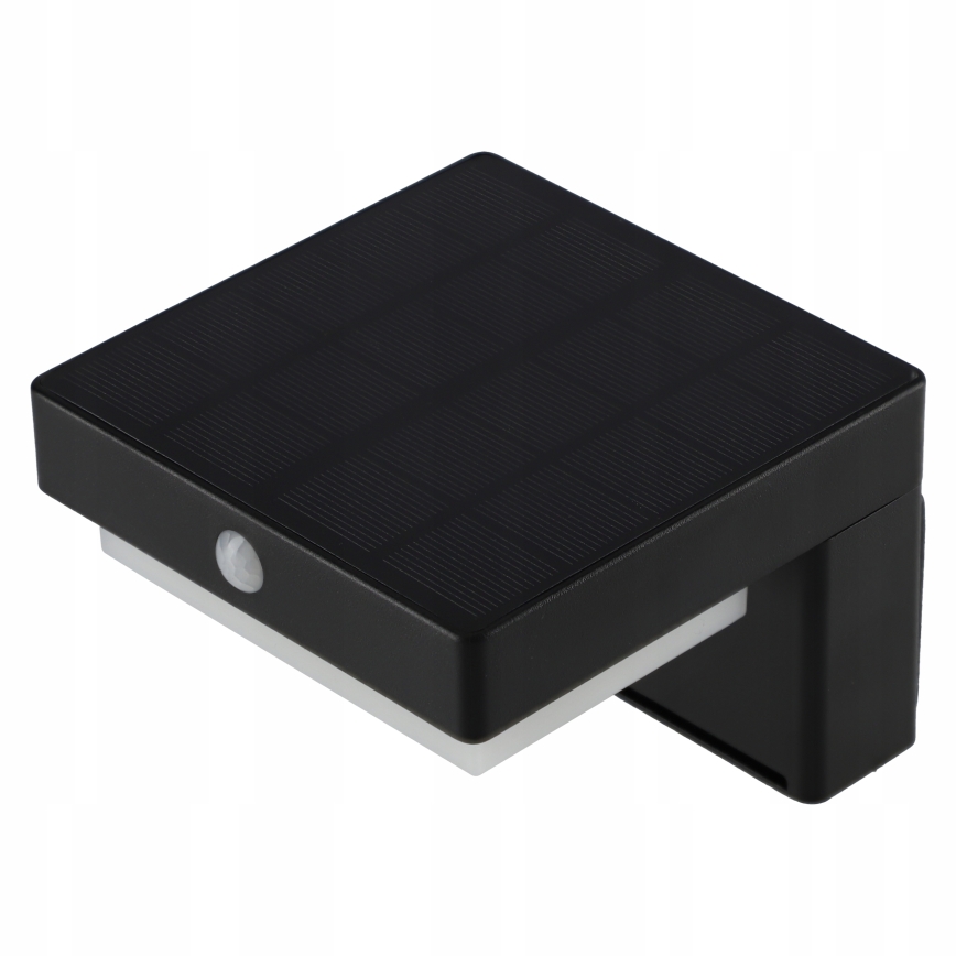 LED solar wall light with sensor LED/5W/3.7V 2000 mAh IP44 black