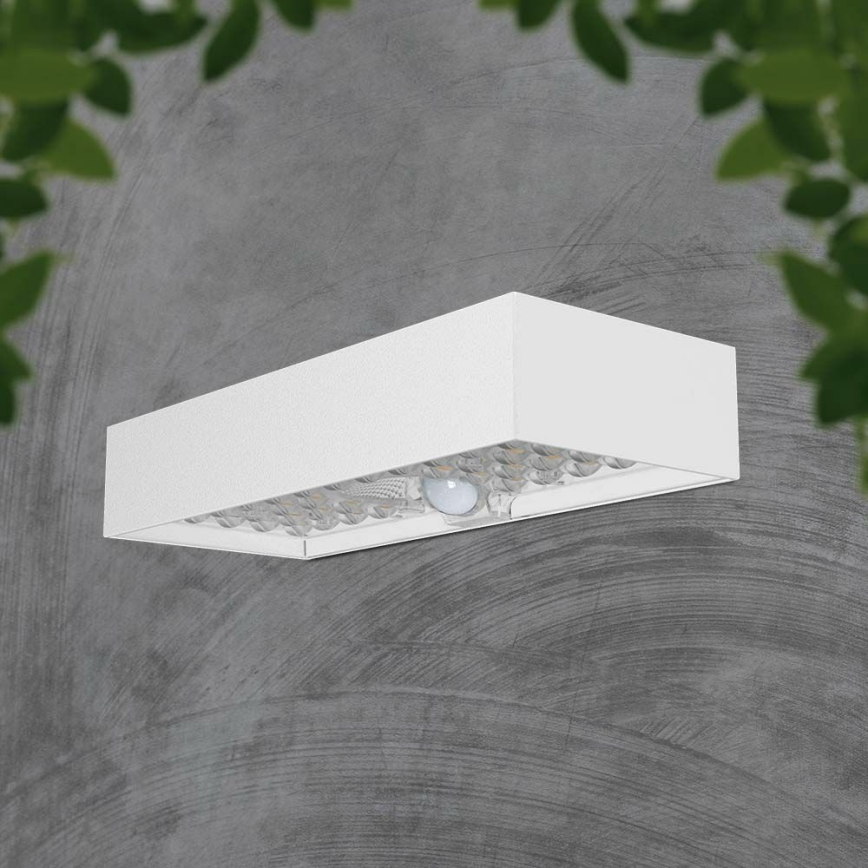 LED Solar wall light with sensor LED/6W/3,7V IP65 4000K white