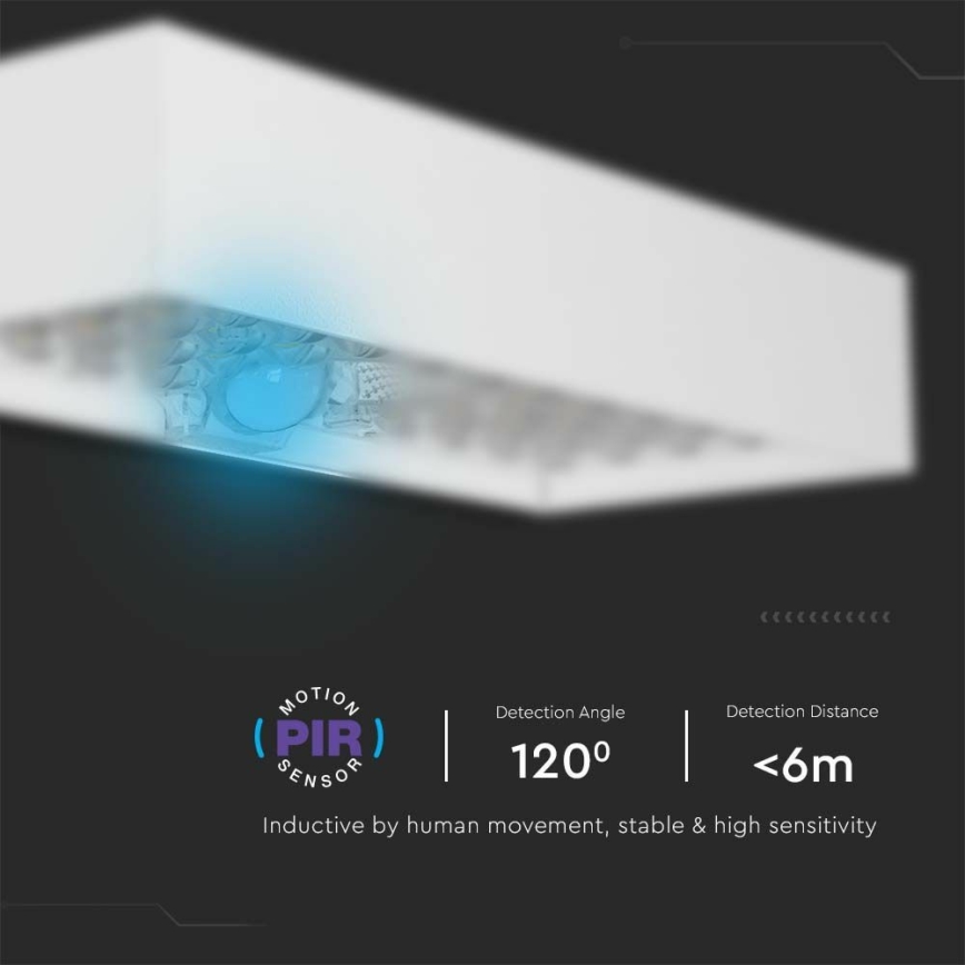 LED Solar wall light with sensor LED/6W/3,7V IP65 4000K white