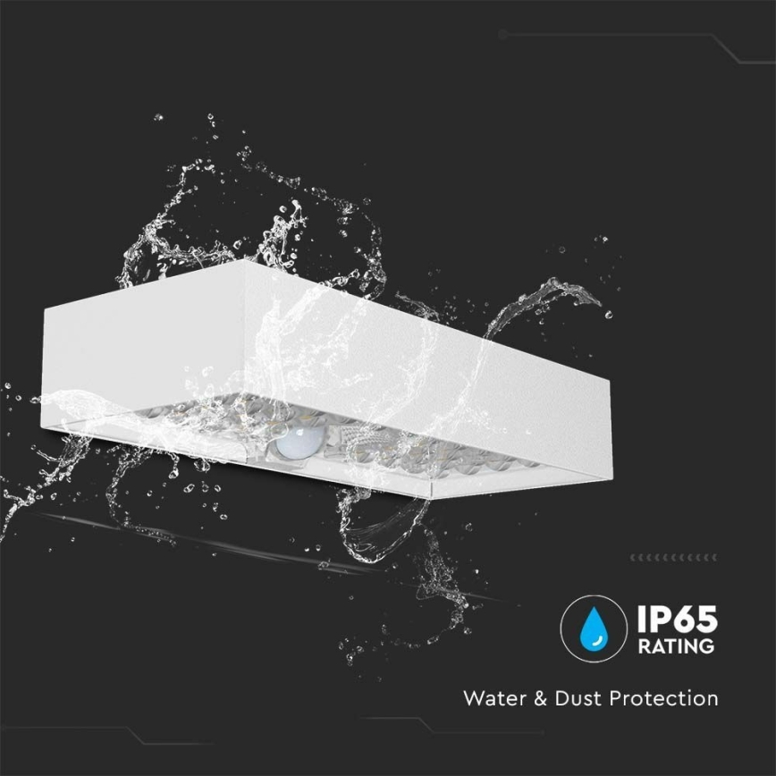 LED Solar wall light with sensor LED/6W/3,7V IP65 4000K white