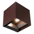 LED Solar wall light with sensor LED/9W/3,7V 3000/4000/5000K 2600 mAh IP65 brown