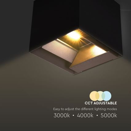 LED Solar wall light with sensor LED/9W/3,7V 3000/4000/5000K 2600 mAh IP65 black