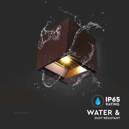 LED Solar wall light with sensor LED/9W/3,7V 3000/4000/5000K 2600 mAh IP65 brown