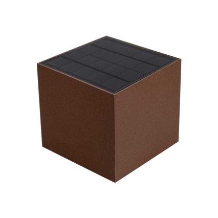 LED Solar wall light with sensor LED/9W/3,7V 3000/4000/5000K 2600 mAh IP65 brown