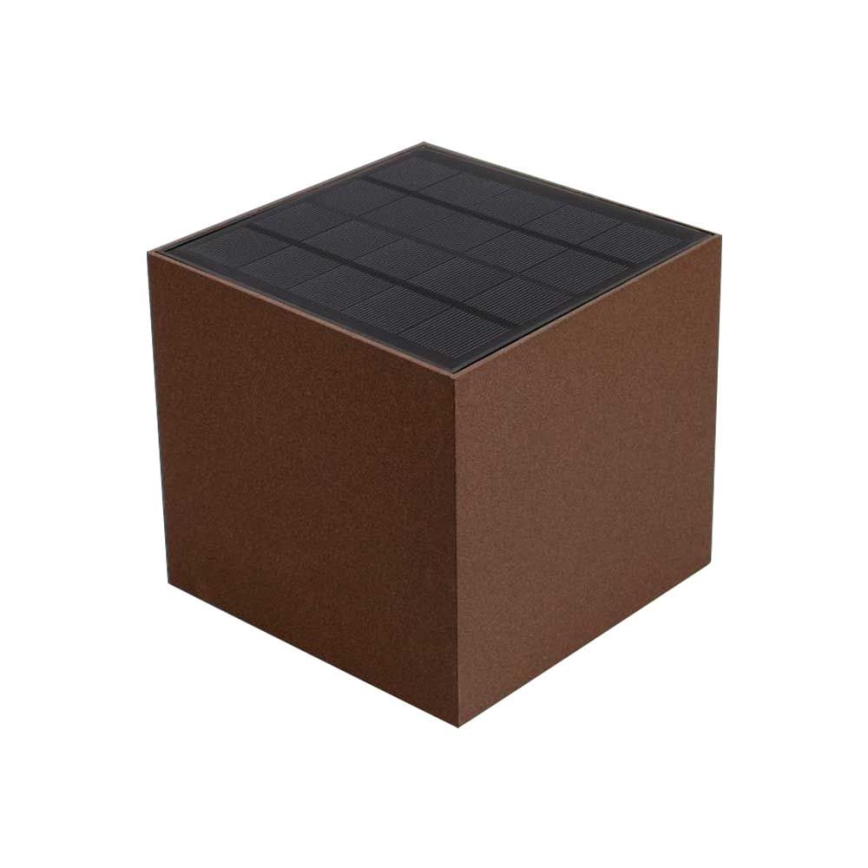 LED Solar wall light with sensor LED/9W/3,7V 3000/4000/5000K 2600 mAh IP65 brown