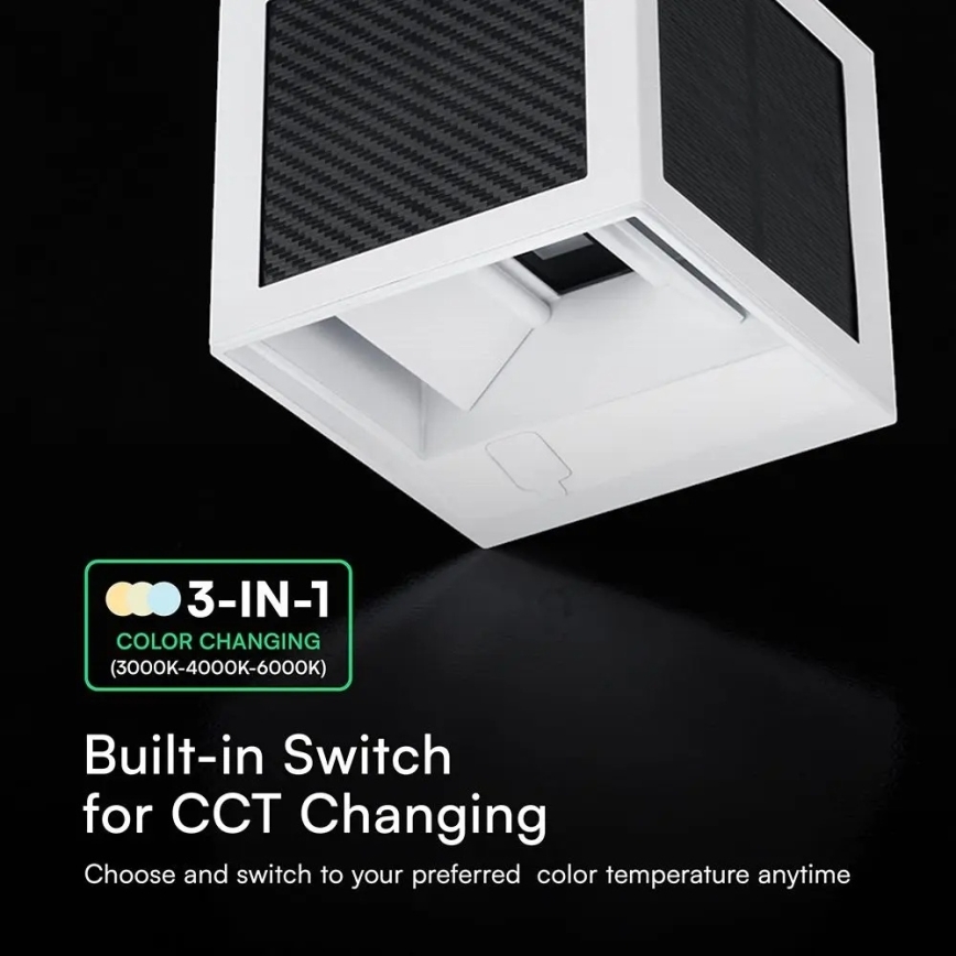 LED Solar Wall Light with Sensor LED/9W/3,7V 3000/4000/6000K IP65 2600 mAh White