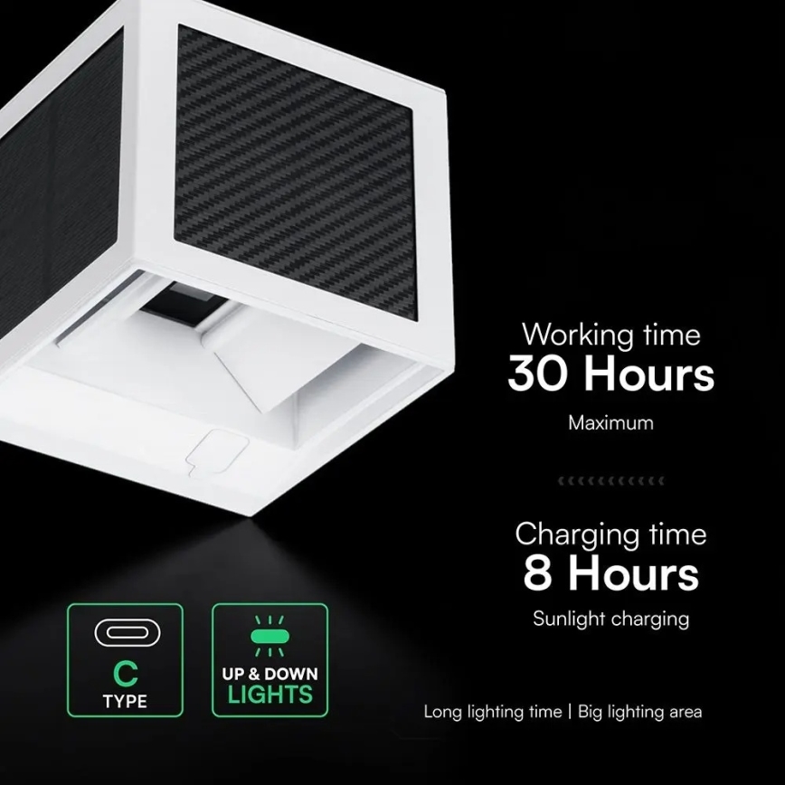 LED Solar Wall Light with Sensor LED/9W/3,7V 3000/4000/6000K IP65 2600 mAh White