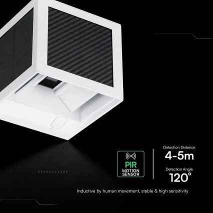 LED Solar Wall Light with Sensor LED/9W/3,7V 3000/4000/6000K IP65 2600 mAh White