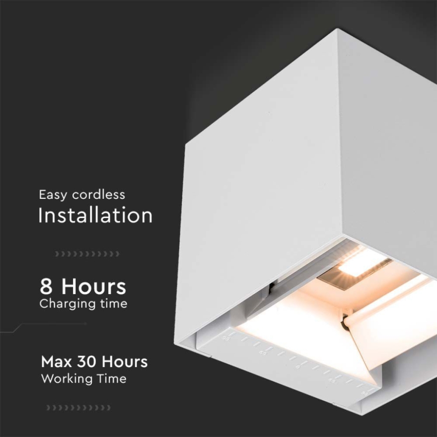 LED Solar wall light with sensor LED/9W/3,7V IP65 3000K white