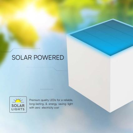 LED Solar wall light with sensor LED/9W/3,7V IP65 3000K white