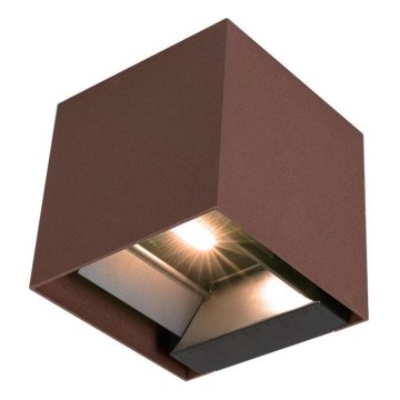 LED Solar wall light with sensor LED/9W/3,7V IP65 4000K brown