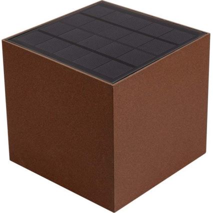 LED Solar wall light with sensor LED/9W/3,7V IP65 4000K brown