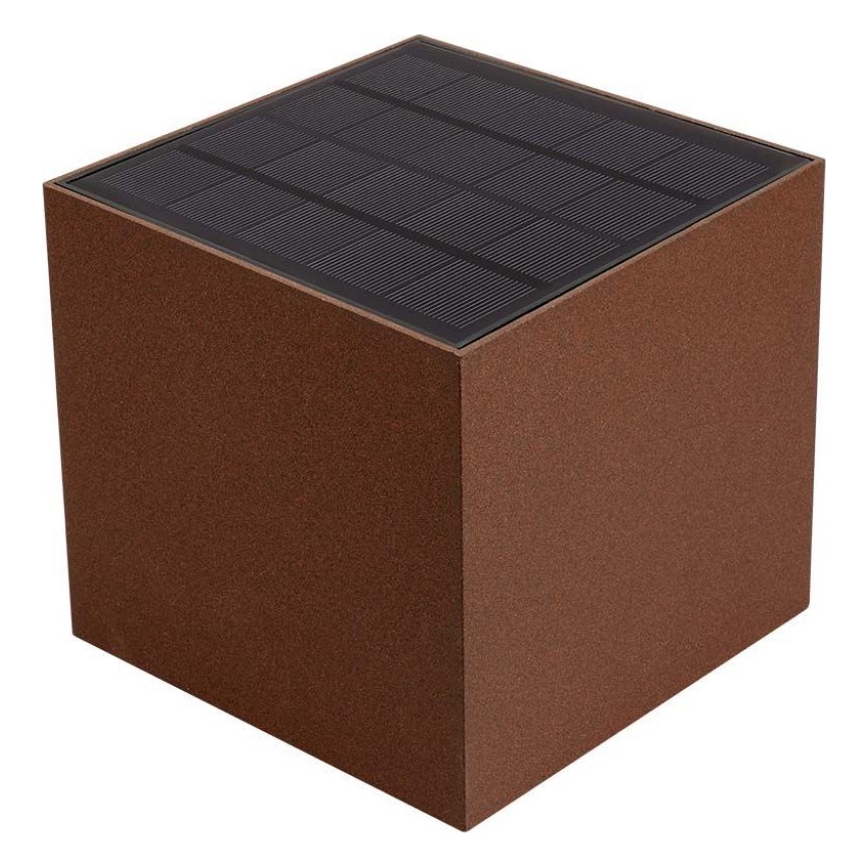 LED Solar wall light with sensor LED/9W/3,7V IP65 4000K brown