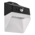 LED Solar wall light with sensor LUMI LED/3,7W IP65 black
