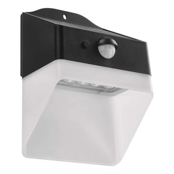 LED Solar wall light with sensor LUMI LED/3,7W IP65 black