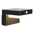 LED Solar wall light with sensor MALI LED/4,5W/3,7V 2000 mAh IP44 black