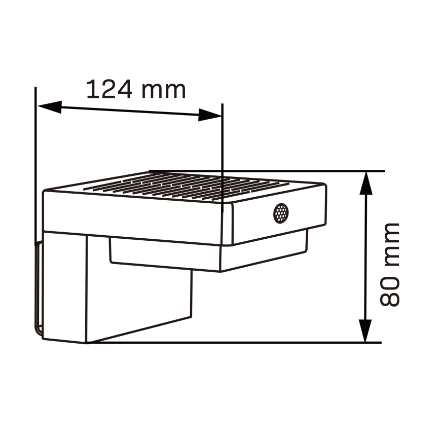 LED Solar wall light with sensor MALI LED/4,5W/3,7V 2000 mAh IP44 black