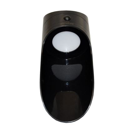 LED Solar wall light with sensor PALESA LED/1W/3,7V IP65 black