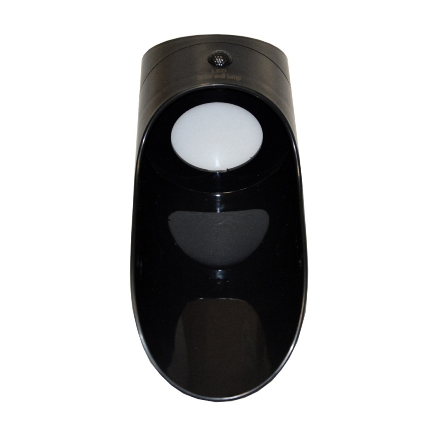 LED Solar wall light with sensor PALESA LED/1W/3,7V IP65 black