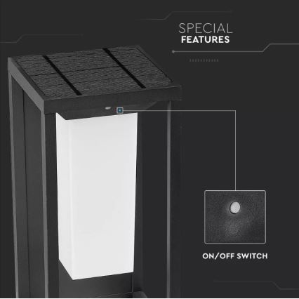 LED Solar wall light with sensor SAMSUNG CHIP LED/2W/3,7V IP65 2600 mAh