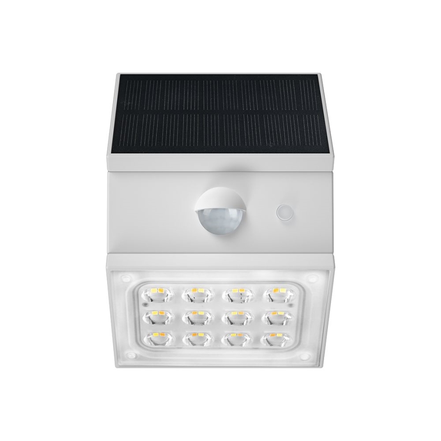 LED wall-mounted solar light with sensor LED/2,5W/3,7V 3000/4000/6000K IP65 1200 mAh white