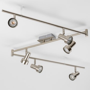 LED Spot Fixture, 6x GU10, 4.7W, 230V, Matte Chrome