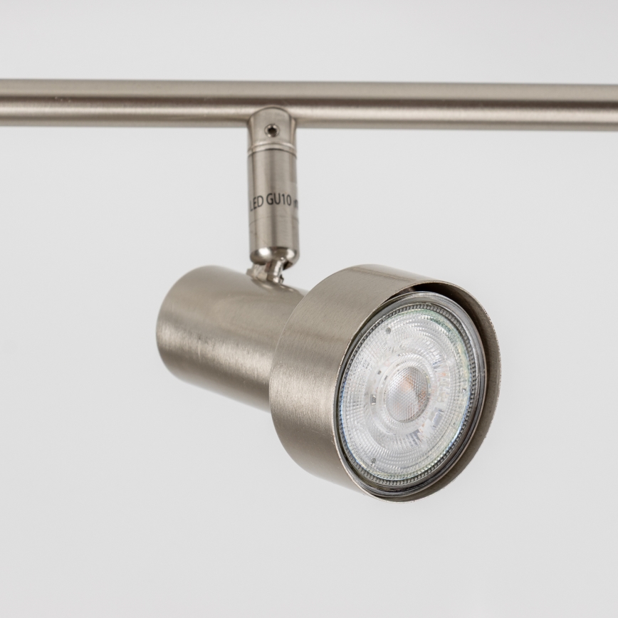 LED Spot Fixture, 6x GU10, 4.7W, 230V, Matte Chrome