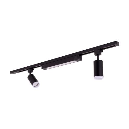 LED Spot Light in TRACER Track System 2xGU10/10W/230V + LED/20W 1 m Black