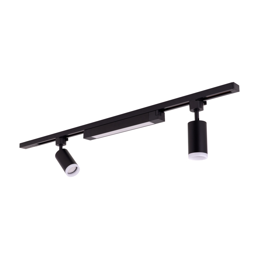 LED Spot Light in TRACER Track System 2xGU10/10W/230V + LED/20W 1 m Black