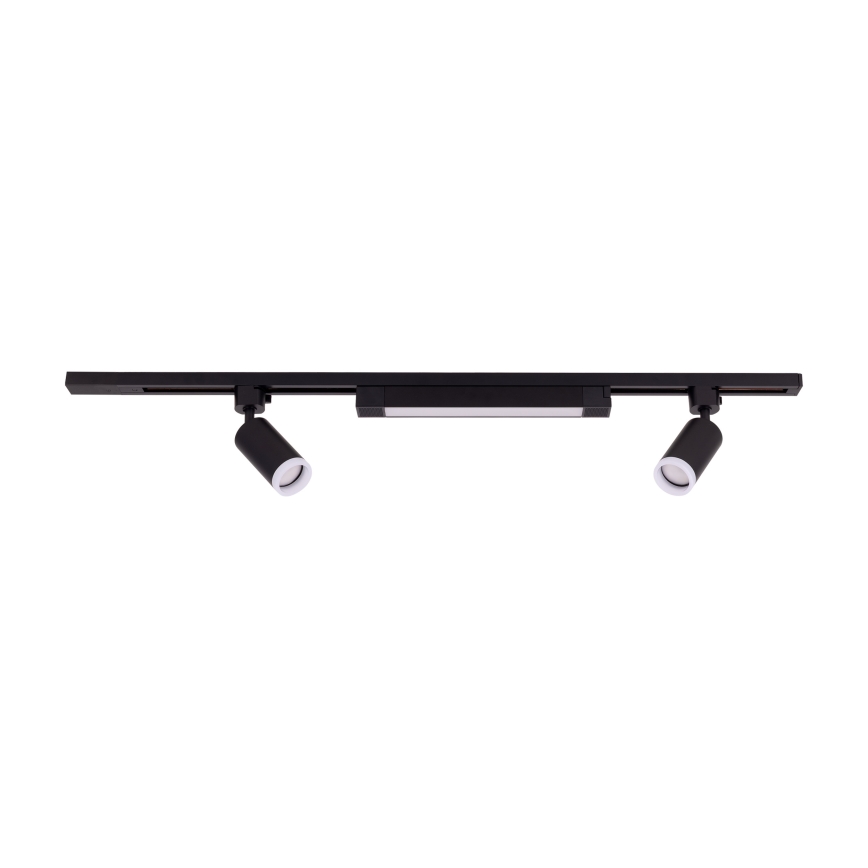 LED Spot Light in TRACER Track System 2xGU10/10W/230V + LED/20W 1 m Black