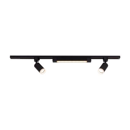 LED Spot Light in TRACER Track System 2xGU10/10W/230V + LED/20W 1 m Black