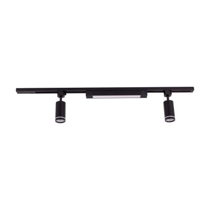 LED Spot Light in TRACER Track System 2xGU10/10W/230V + LED/20W 1 m Black