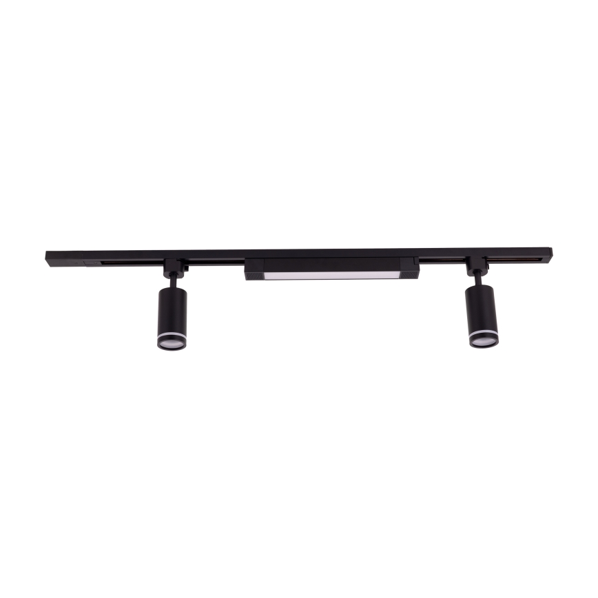 LED Spot Light in TRACER Track System 2xGU10/10W/230V + LED/20W 1 m Black