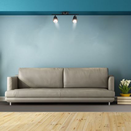 LED spotlight 2xLED/5W/230V 3000K black