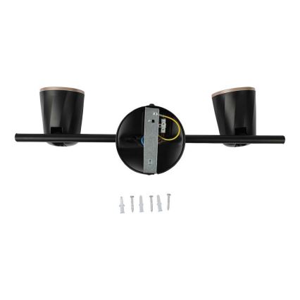 LED spotlight 2xLED/5W/230V 3000K black