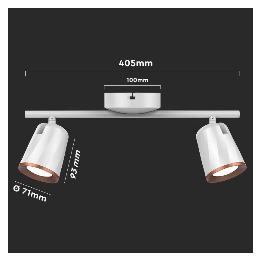 LED spotlight 2xLED/5W/230V 3000K white