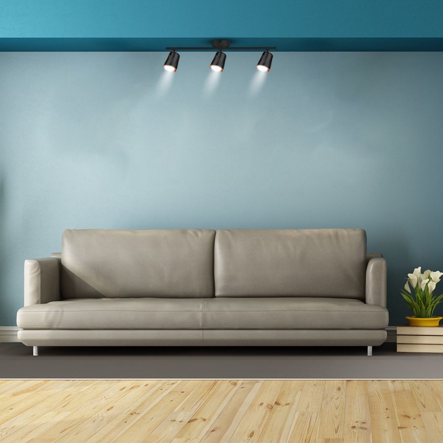 LED spotlight 3xLED/5W/230V 3000K black