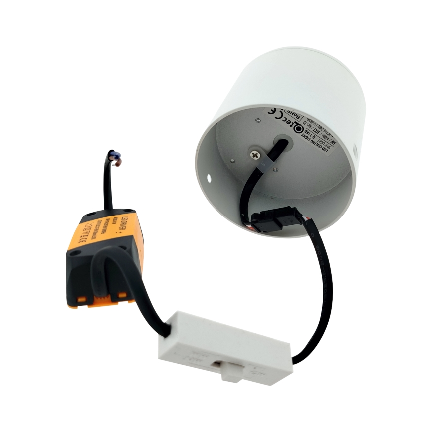 LED Spotlight 5W/230V — Selectable 3000/4000/6400K — Ø 7.5 cm — White