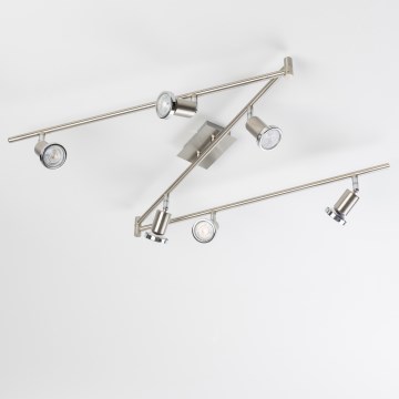 LED spotlight 6x GU10 / 5W / 230V, matte chrome