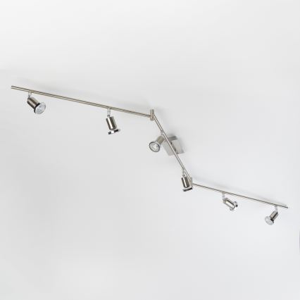 LED spotlight 6x GU10 / 5W / 230V, matte chrome