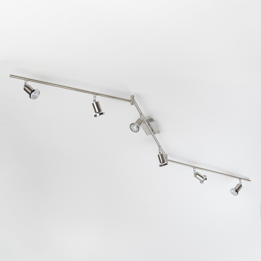 LED spotlight 6x GU10 / 5W / 230V, matte chrome