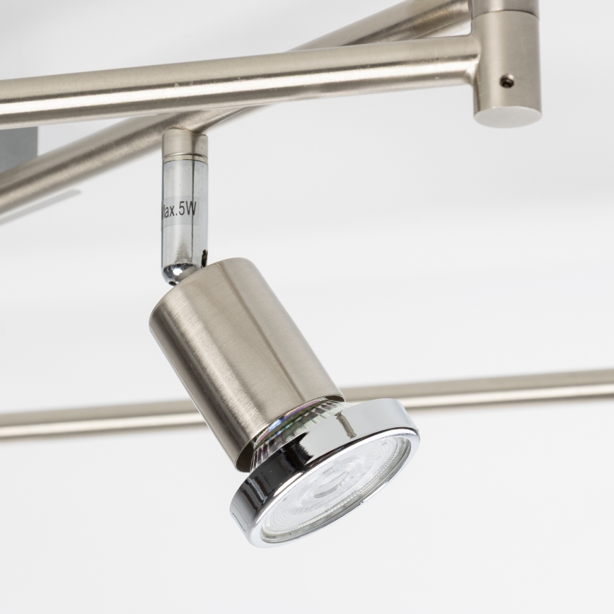 LED spotlight 6x GU10 / 5W / 230V, matte chrome
