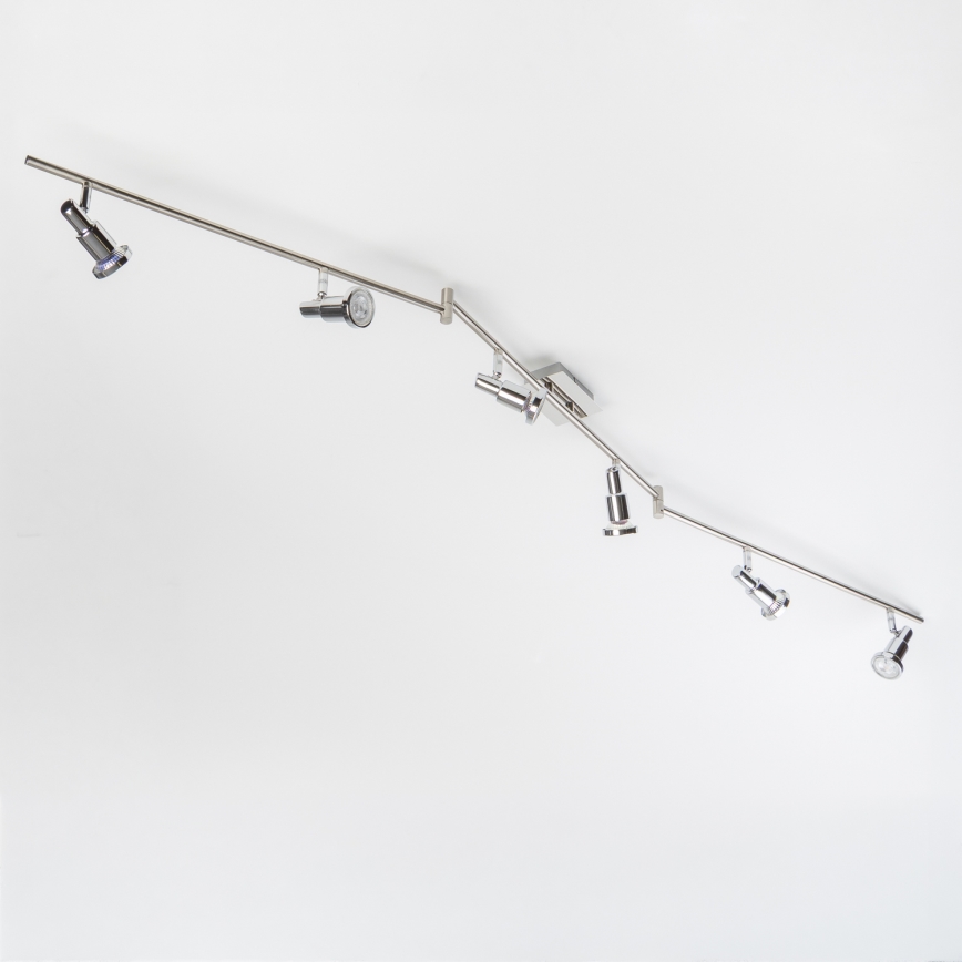 LED Spotlight 6x GU10 / 5W / 230V – Polished Chrome