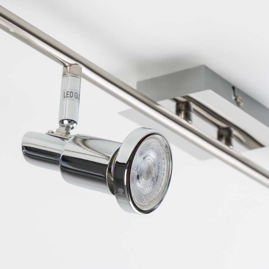 LED Spotlight 6x GU10 / 5W / 230V – Polished Chrome