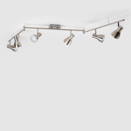 LED Spotlight 6xE14/5W/230V Matte Chrome