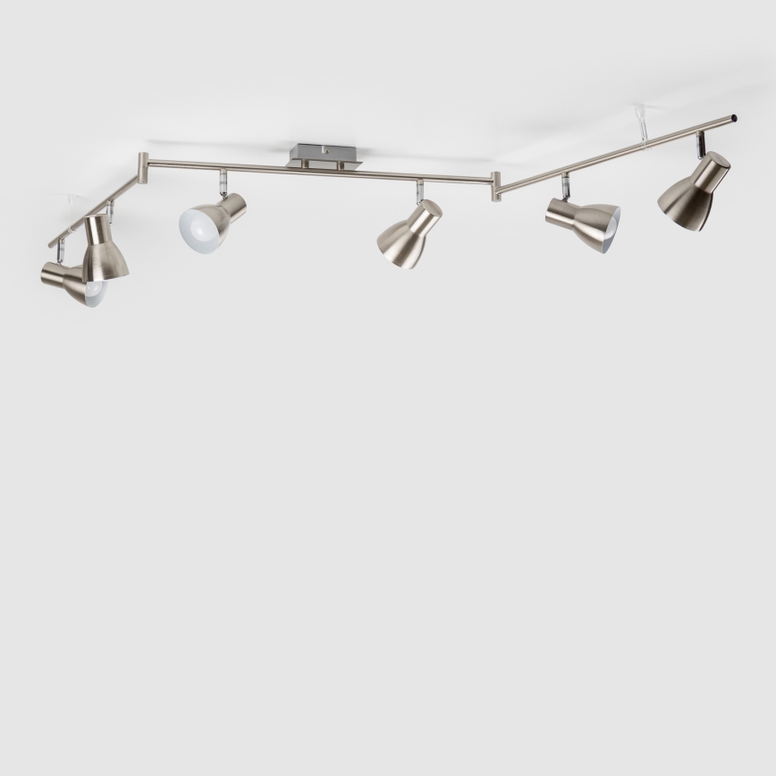 LED Spotlight 6xE14/5W/230V Matte Chrome