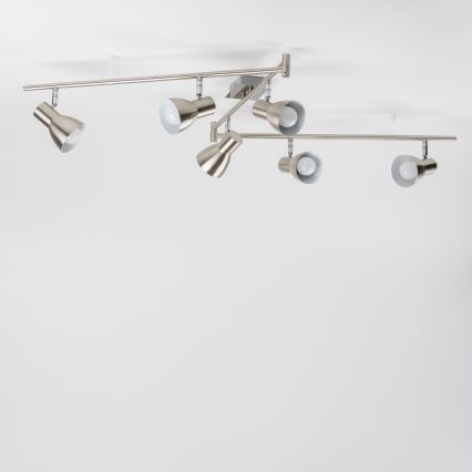 LED Spotlight 6xE14/5W/230V Matte Chrome