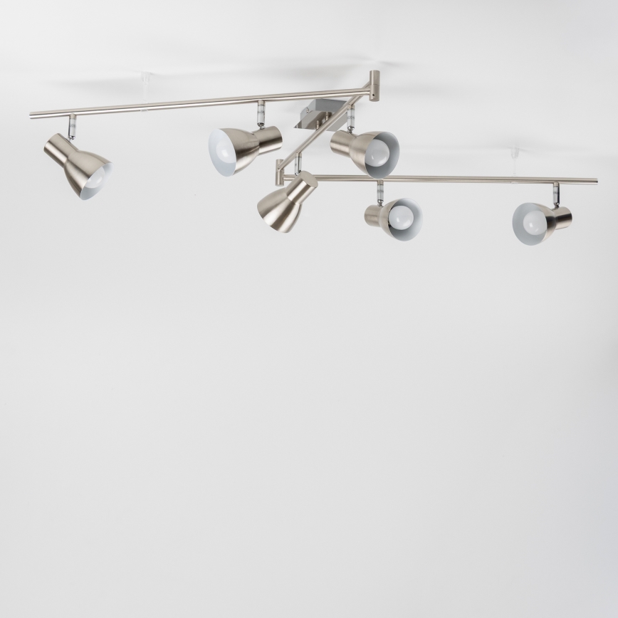 LED Spotlight 6xE14/5W/230V Matte Chrome